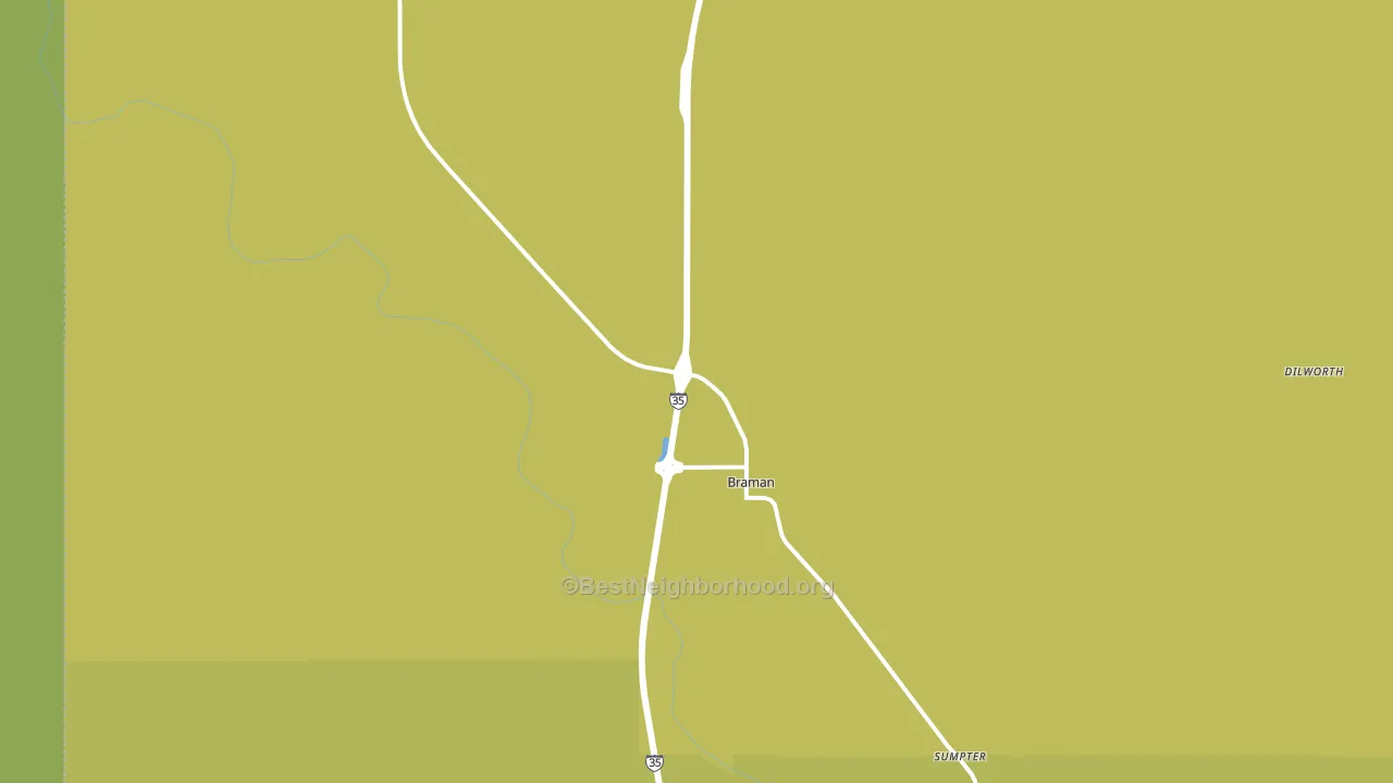 Braman, OK block-group voter-turnout map