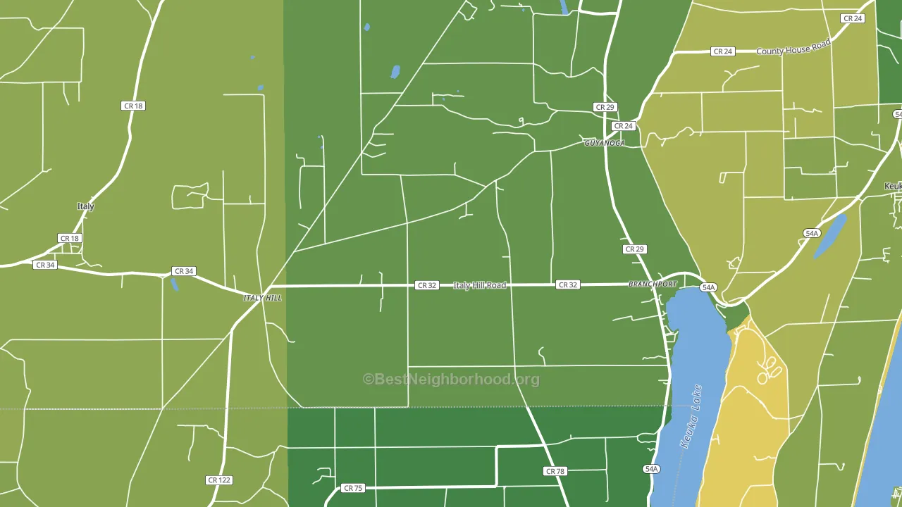 Branchport, NY block-group voter-turnout map