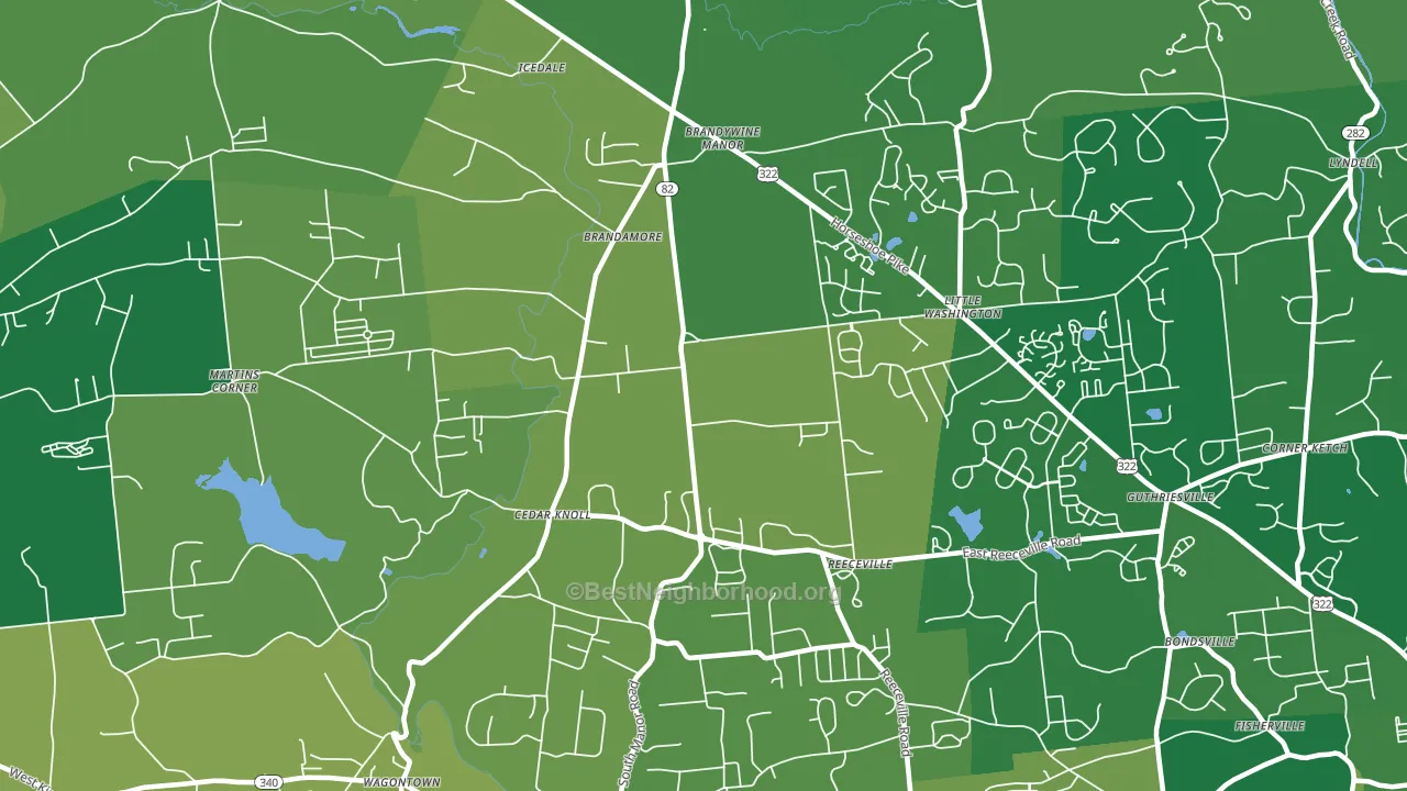 Brandamore, PA block-group voter-turnout map