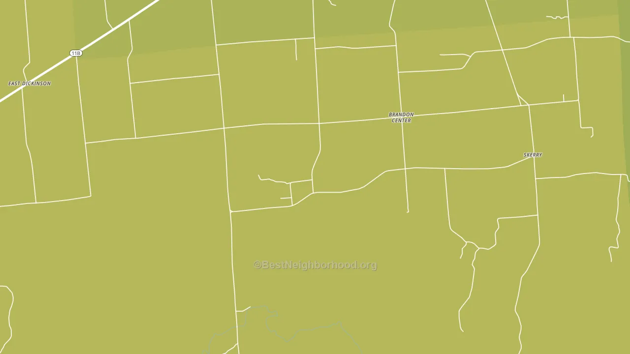 Brandon Center, NY block-group voter-turnout map