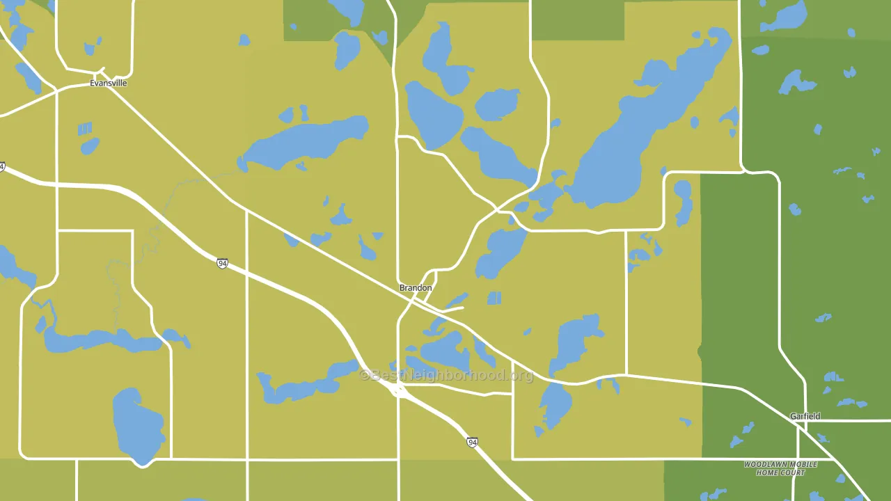 Brandon, MN block-group voter-turnout map