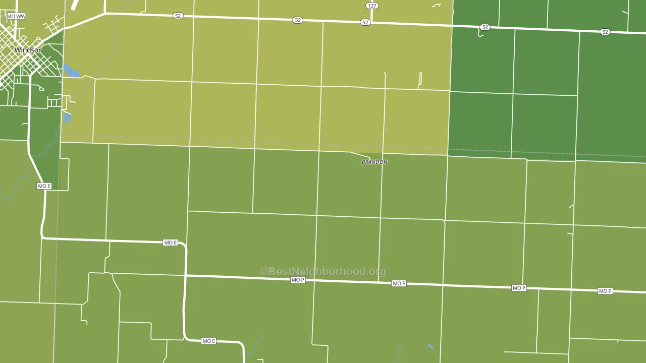 Brandon, MO block-group voter-turnout map