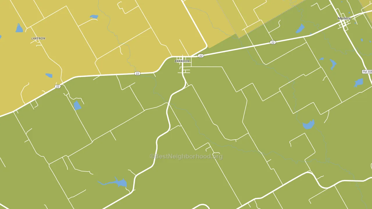 Brandon, TX block-group voter-turnout map