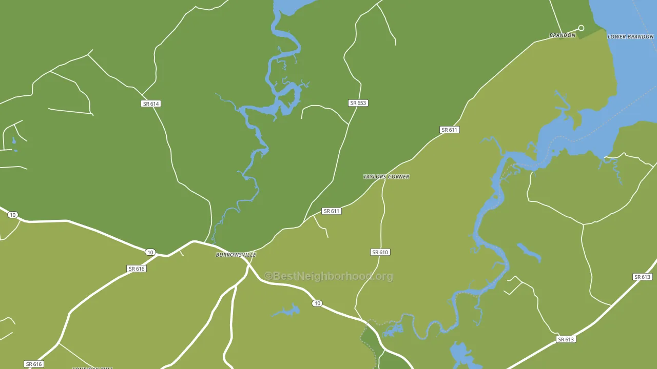 Brandon, VA block-group voter-turnout map