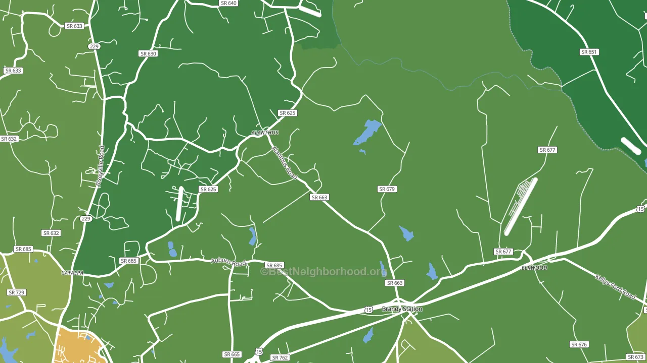 Brandy Station, VA block-group voter-turnout map