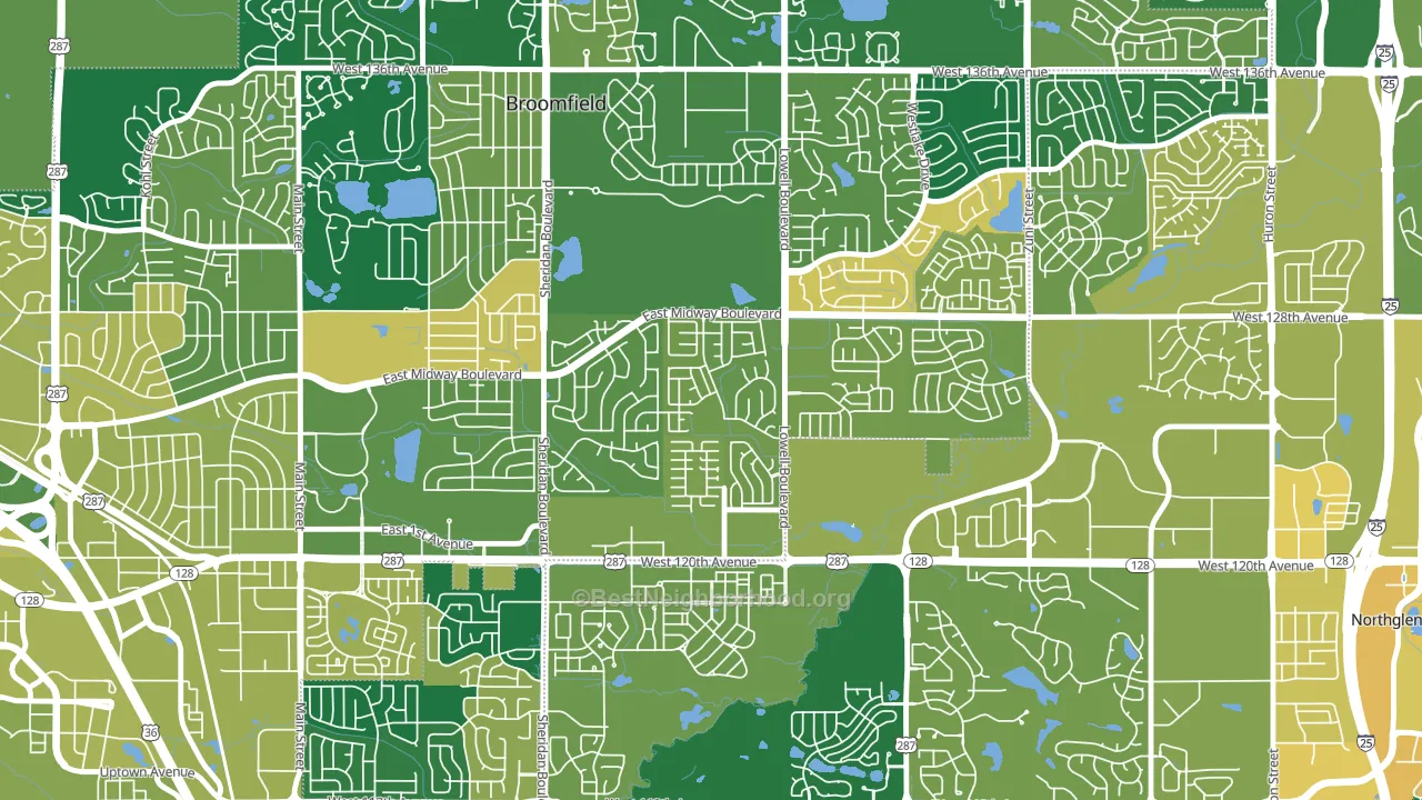 Brandywine, Broomfield, CO block-group voter-turnout map