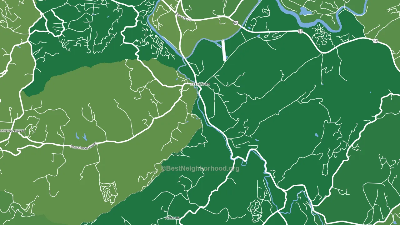 Brasstown, NC block-group voter-turnout map