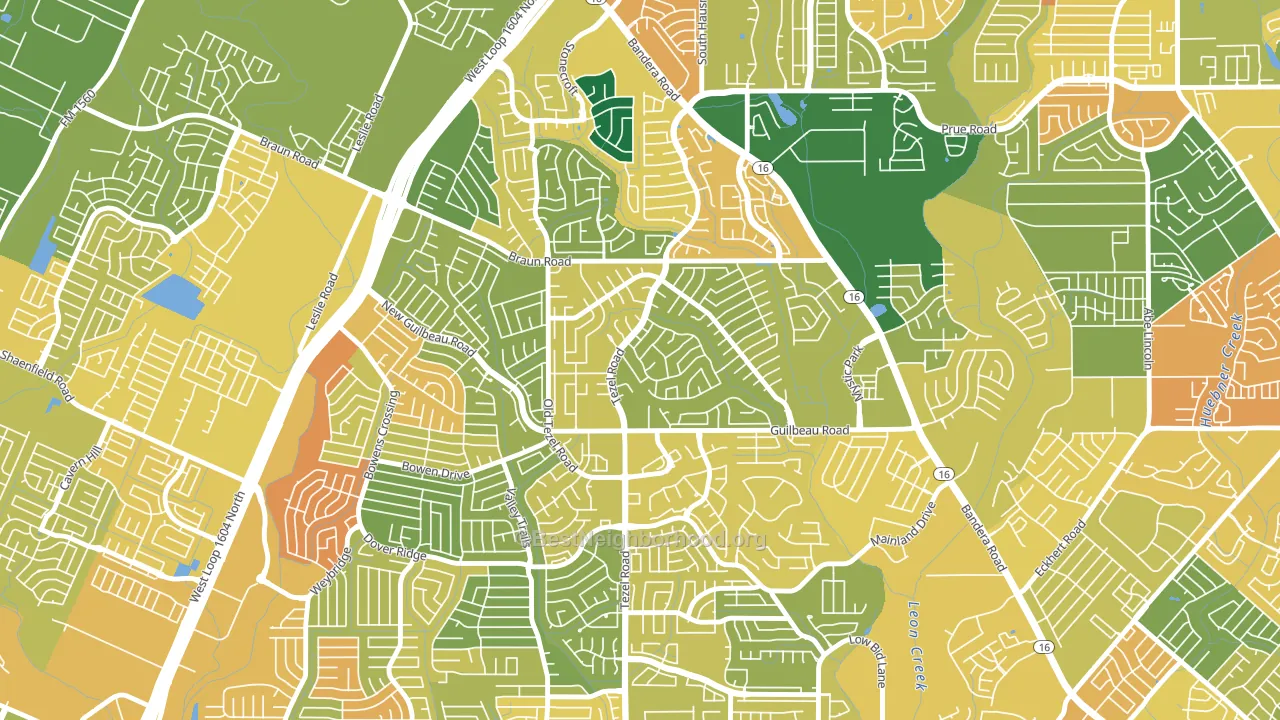 Braun Station West, San Antonio, TX block-group voter-turnout map