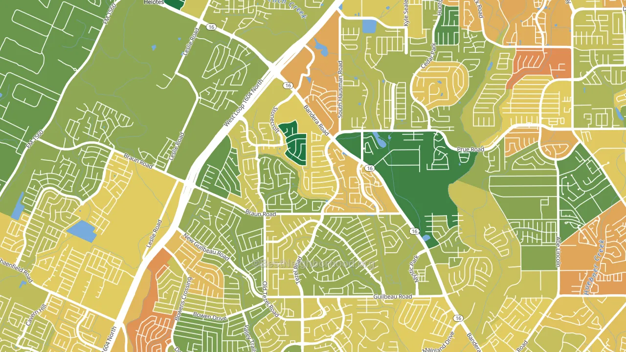 Braun's Farm, San Antonio, TX block-group voter-turnout map
