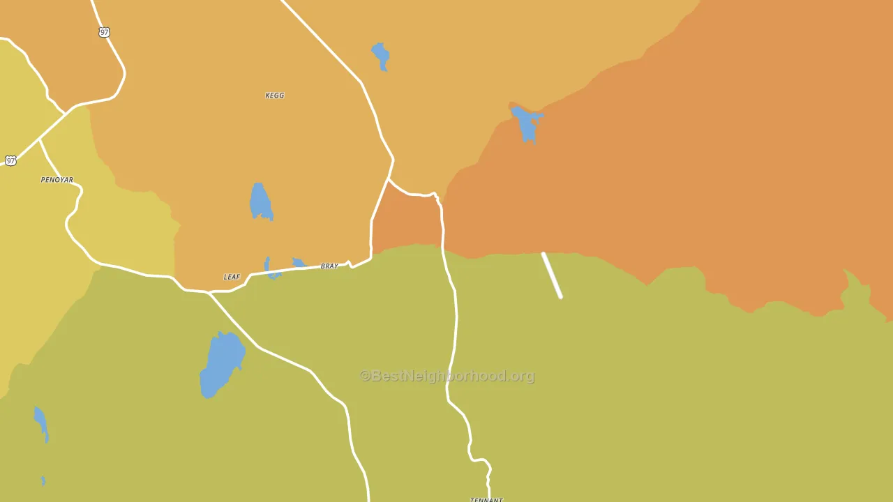 Bray, CA block-group voter-turnout map