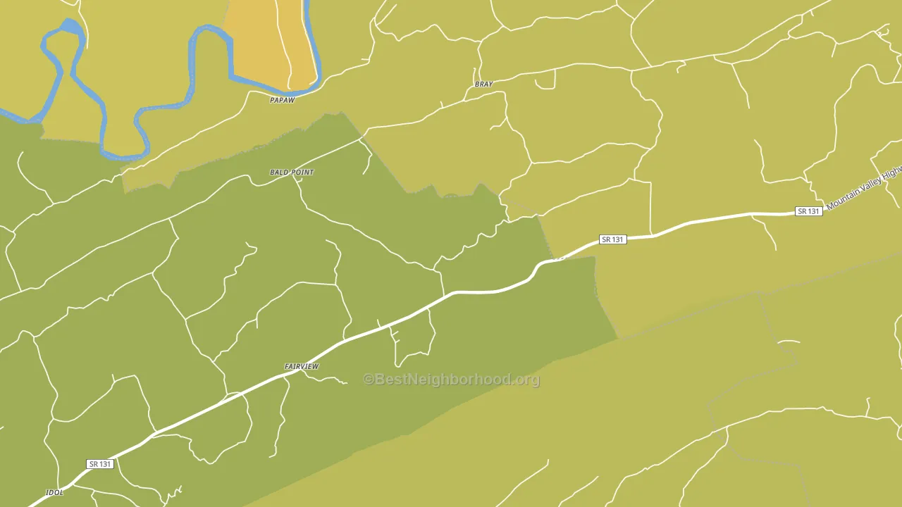 Bray, TN block-group voter-turnout map