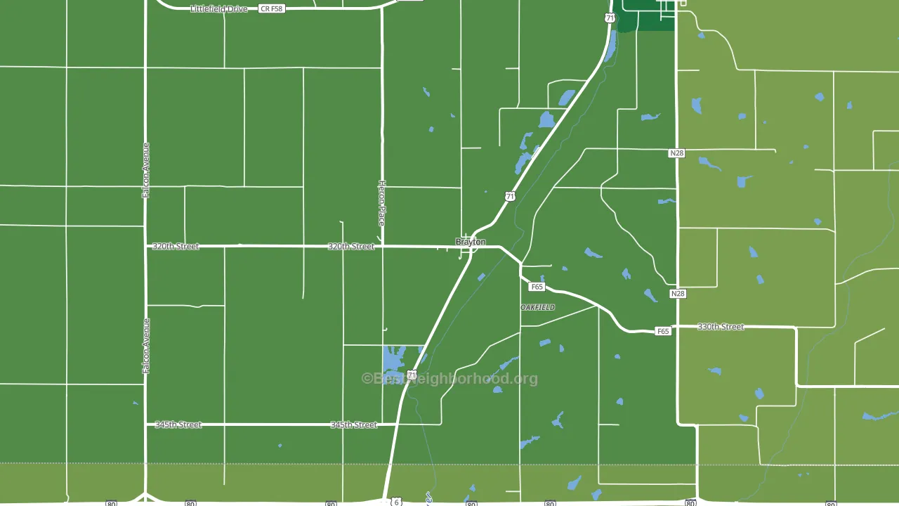 Brayton, IA block-group voter-turnout map