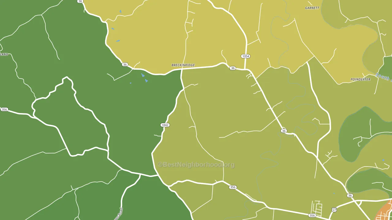 Breckinridge, KY block-group voter-turnout map