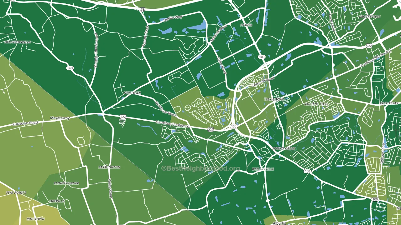 Breinigsville, PA block-group voter-turnout map