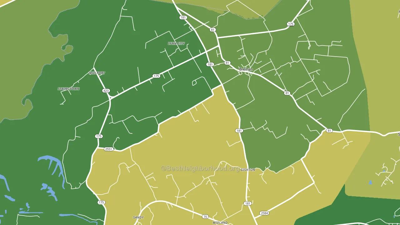 Bremen, KY block-group voter-turnout map