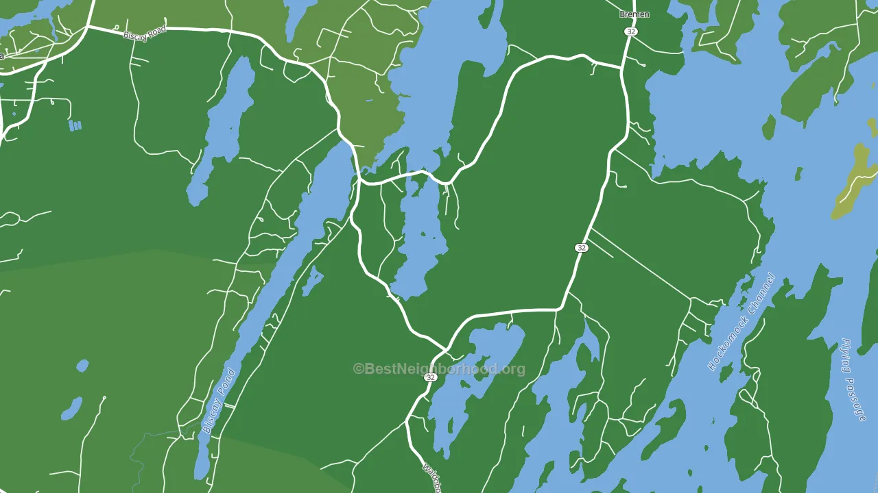 Bremen, ME block-group voter-turnout map