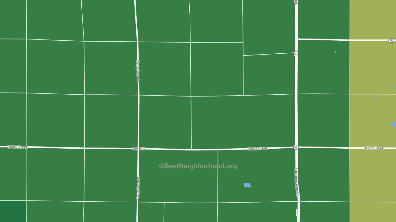 Bremer, IA block-group voter-turnout map