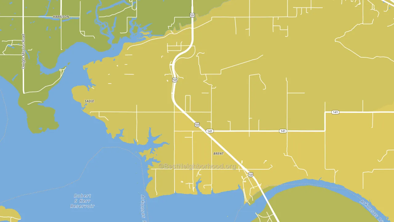 Brent, OK block-group voter-turnout map