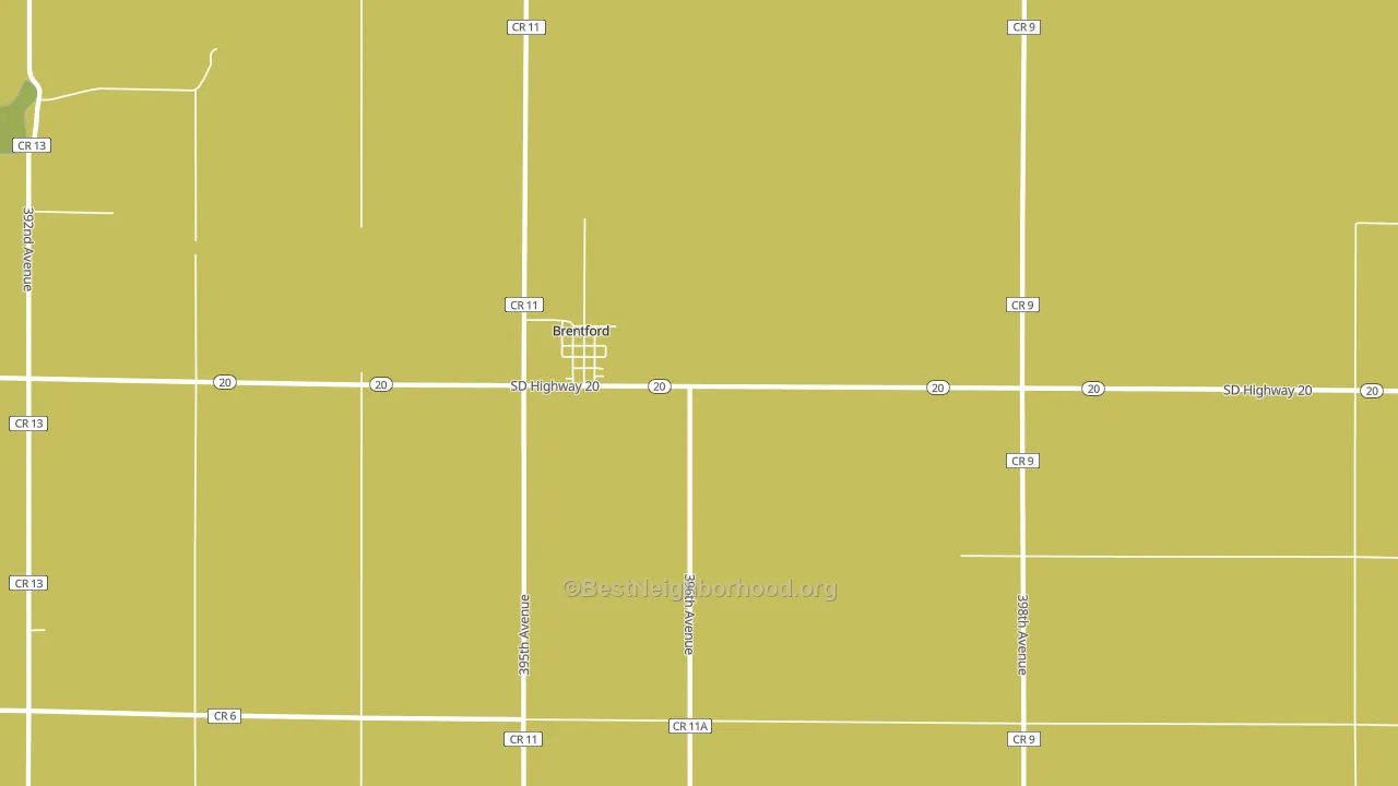 Brentford, SD block-group voter-turnout map