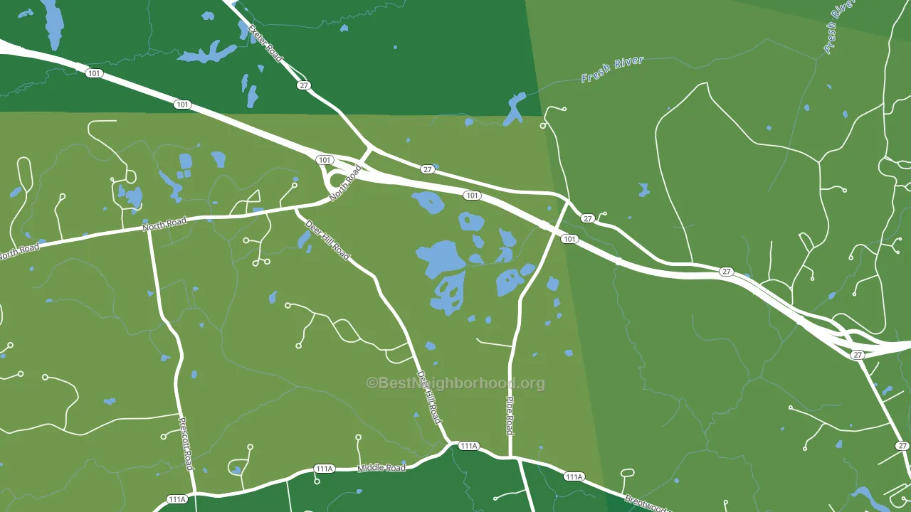 Brentwood, NH block-group voter-turnout map