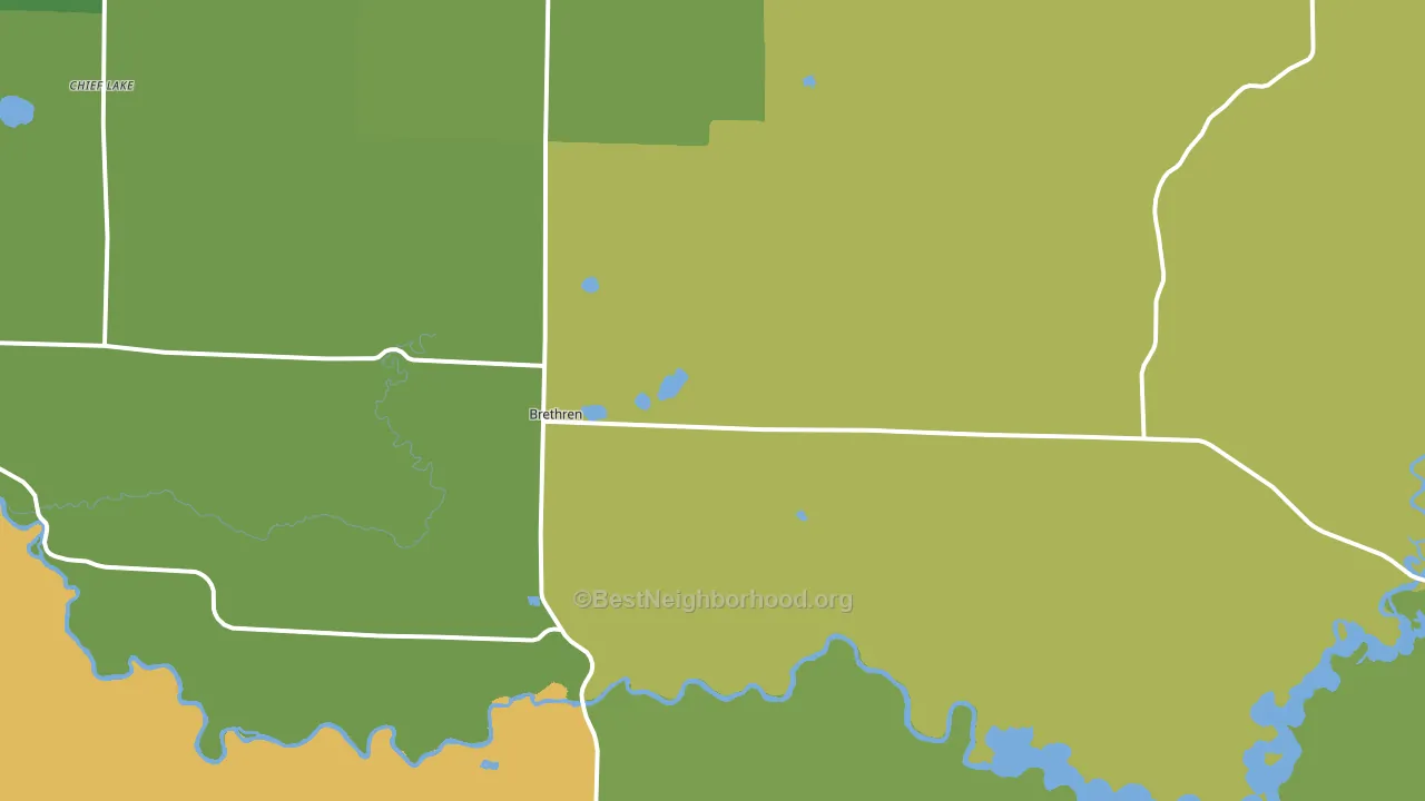 Brethren, MI block-group voter-turnout map