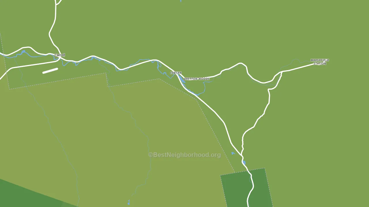 Bretton Woods, NH block-group voter-turnout map