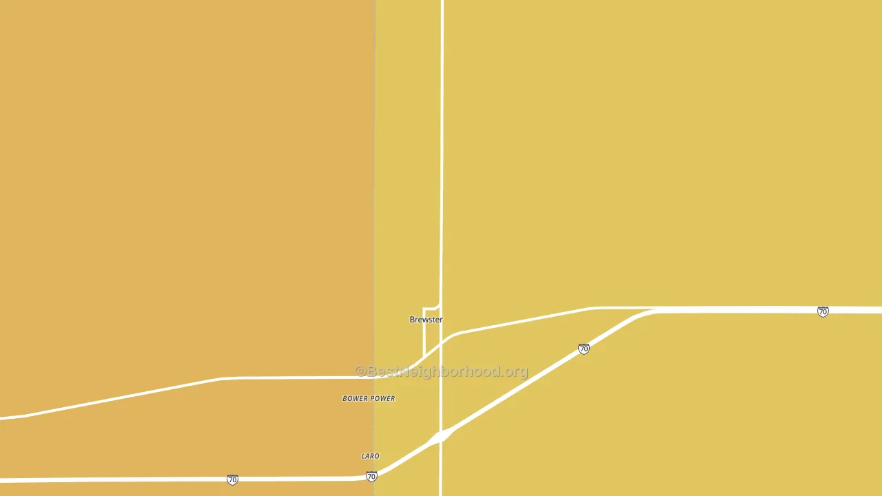 Brewster, KS block-group voter-turnout map