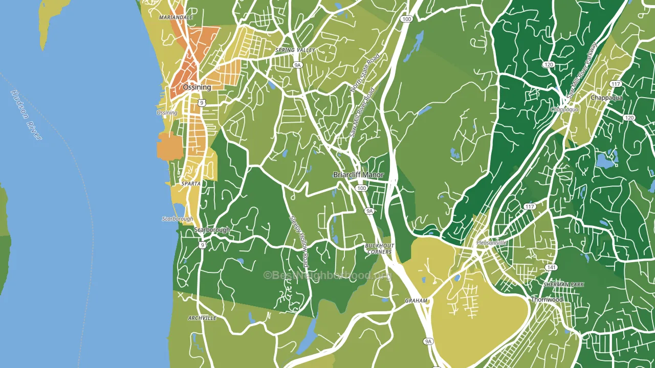 Briarcliff Manor, NY block-group voter-turnout map