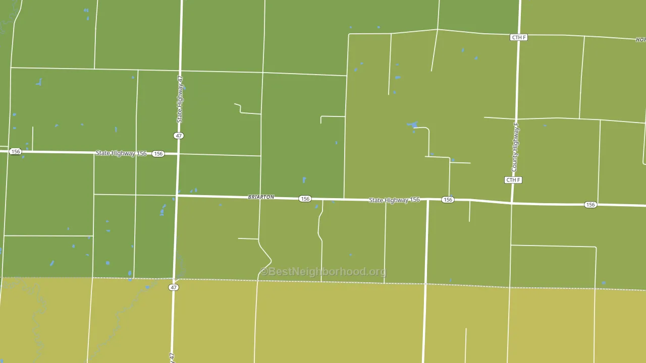Briarton, WI block-group voter-turnout map