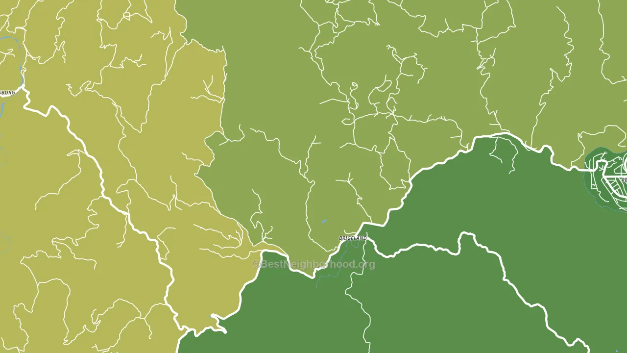 Briceland, CA block-group voter-turnout map
