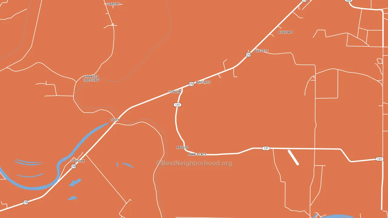 Brickeys, AR block-group voter-turnout map