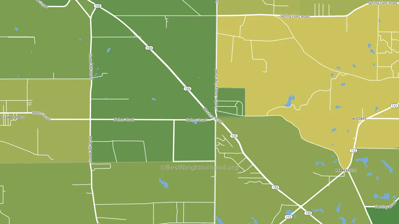 Bridgeboro, GA block-group voter-turnout map