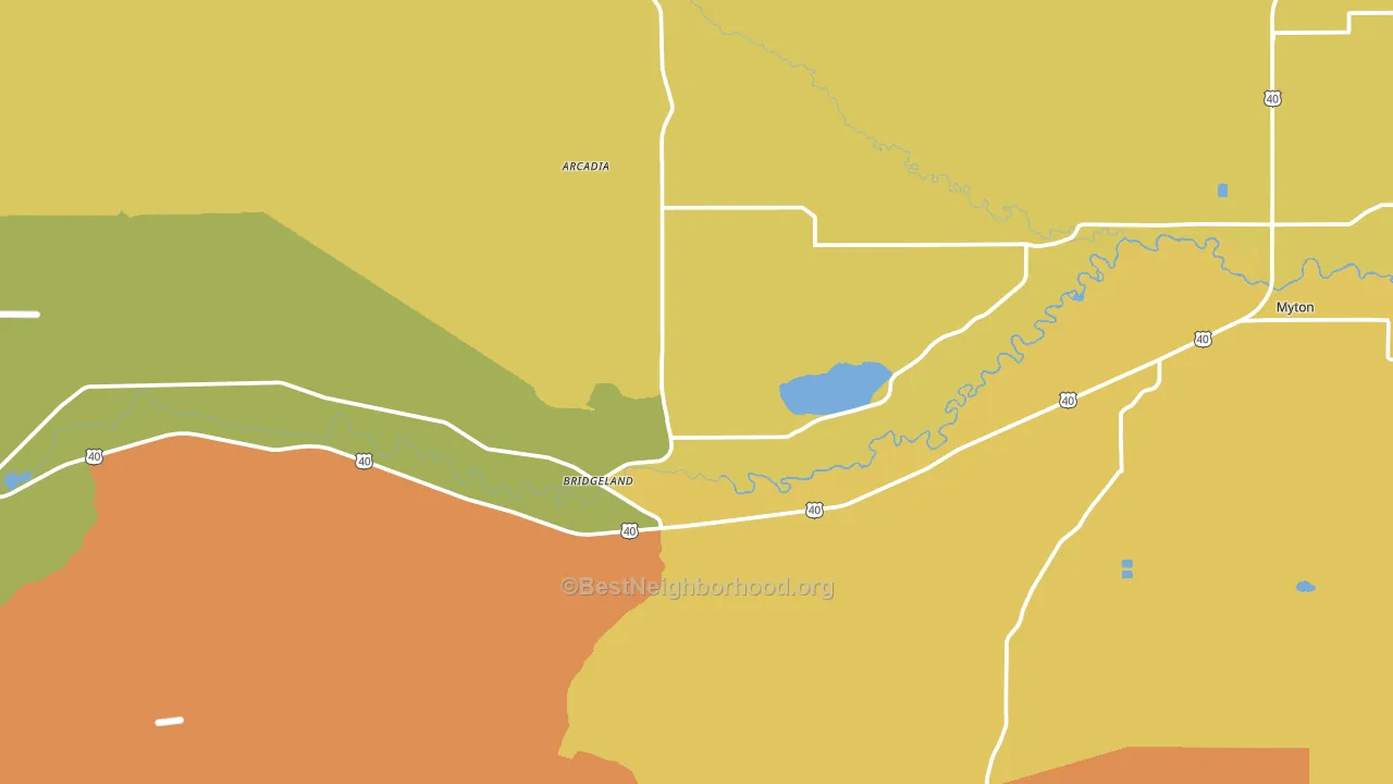 Bridgeland, UT block-group voter-turnout map