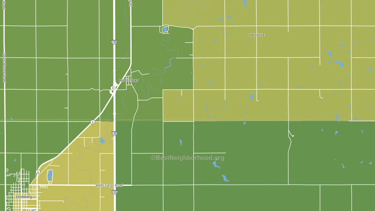 Bridgeport, KS block-group voter-turnout map