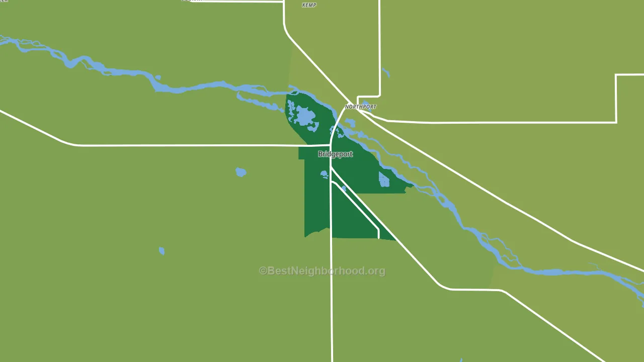 Bridgeport, NE block-group voter-turnout map