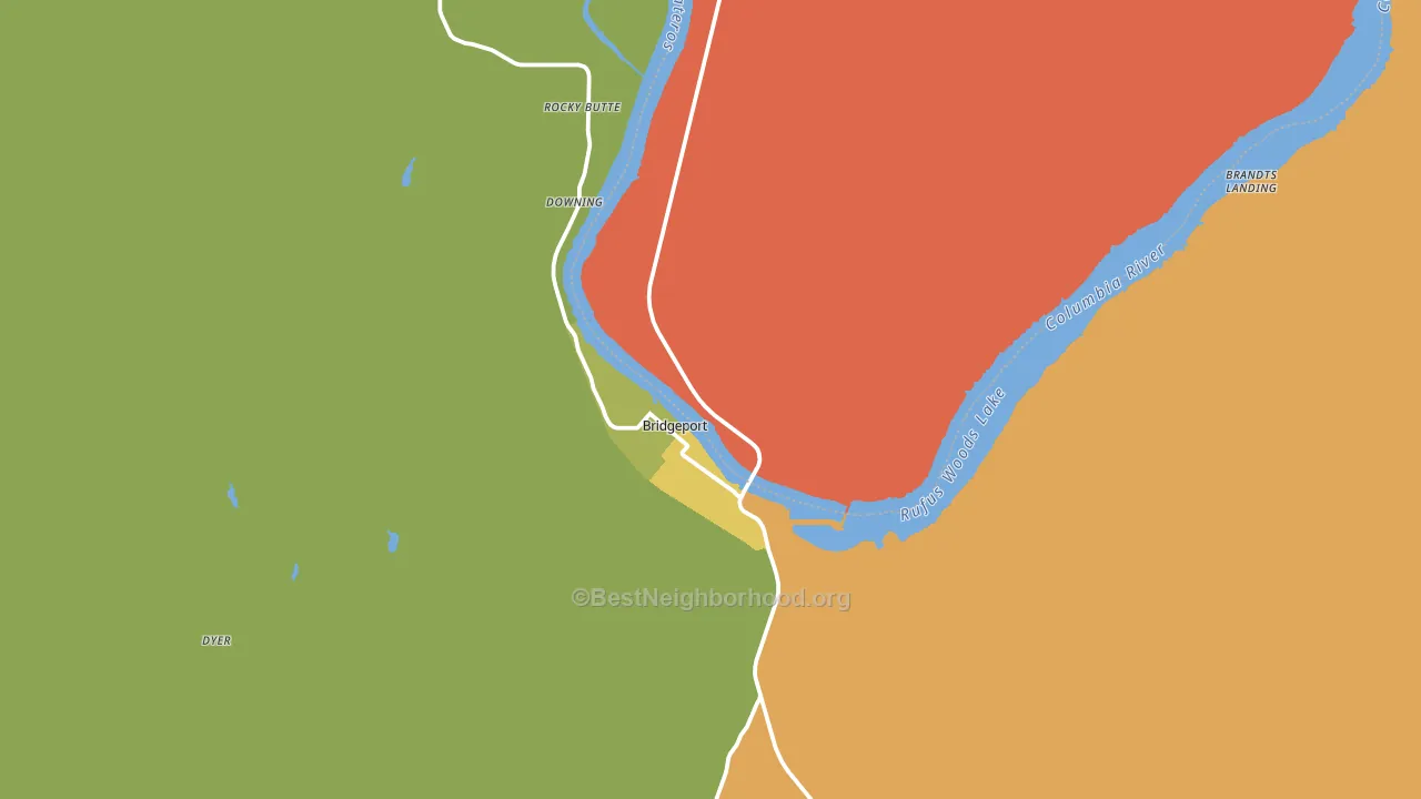 Bridgeport, WA block-group voter-turnout map