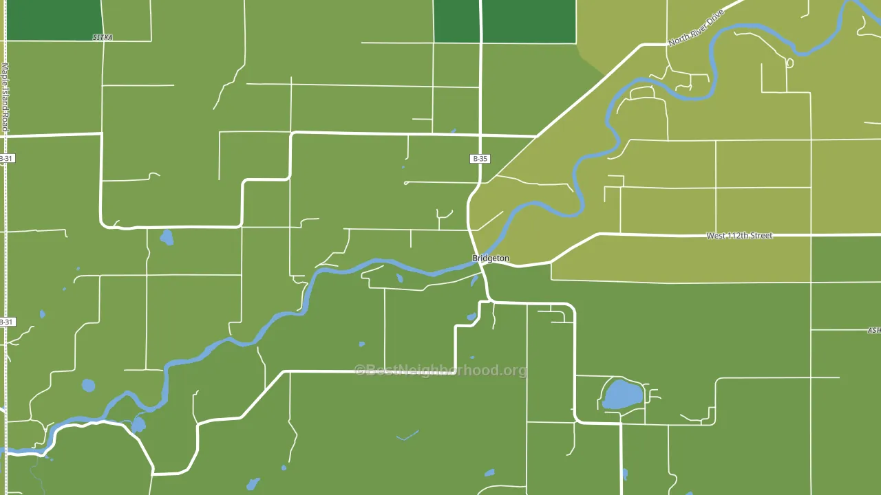 Bridgeton, MI block-group voter-turnout map