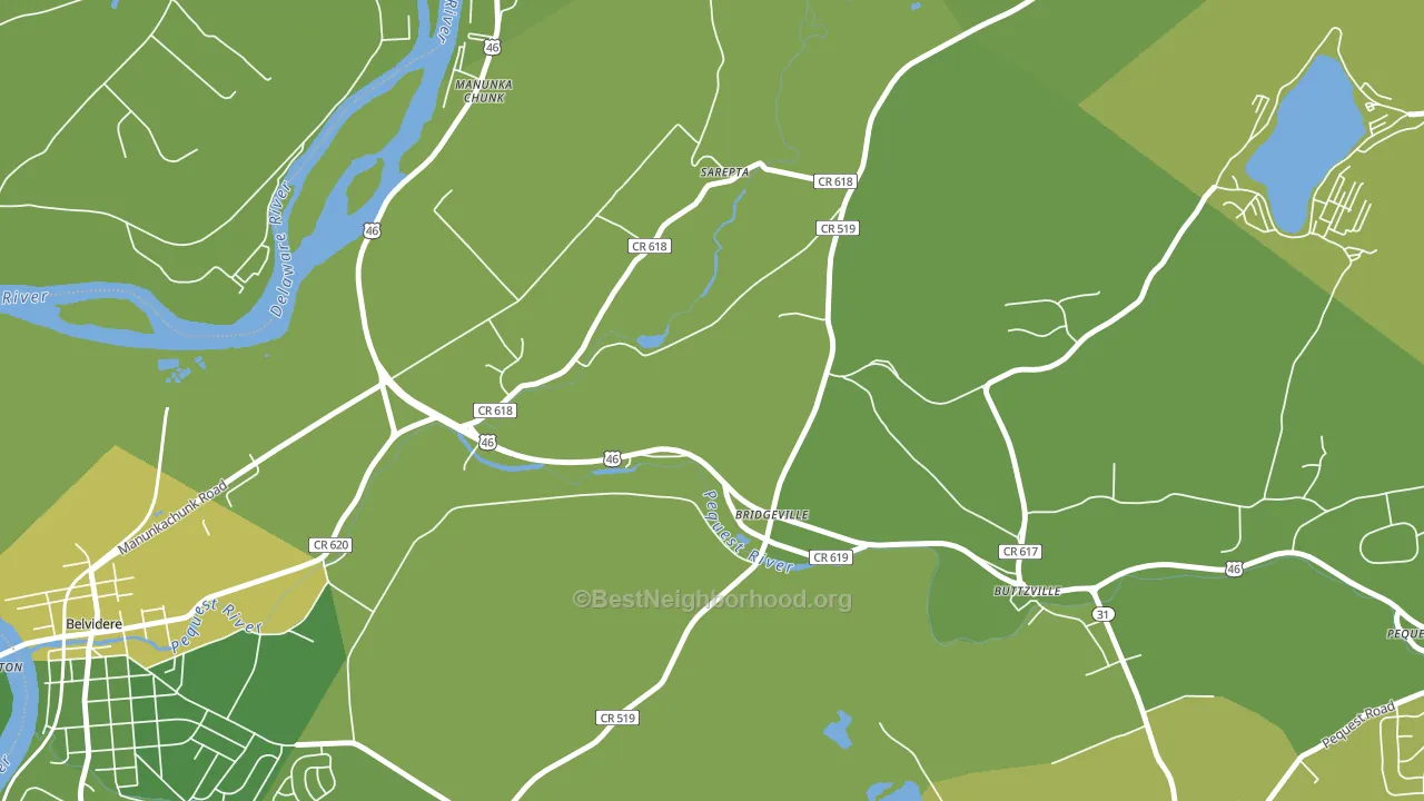 Bridgeville, NJ block-group voter-turnout map