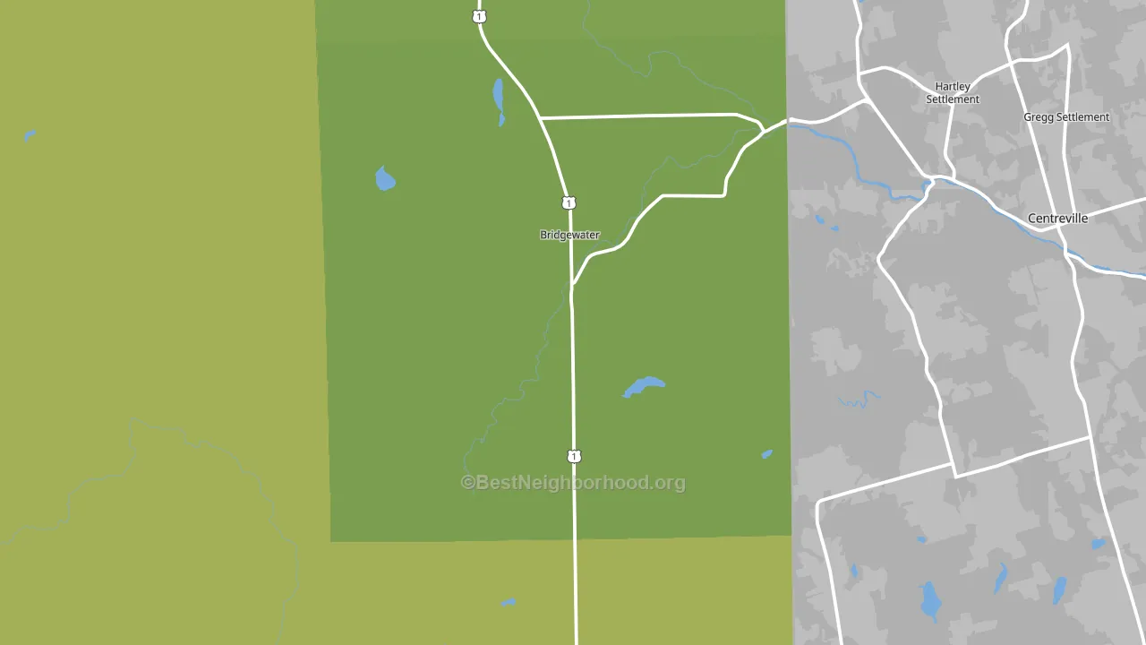 Bridgewater, ME block-group voter-turnout map