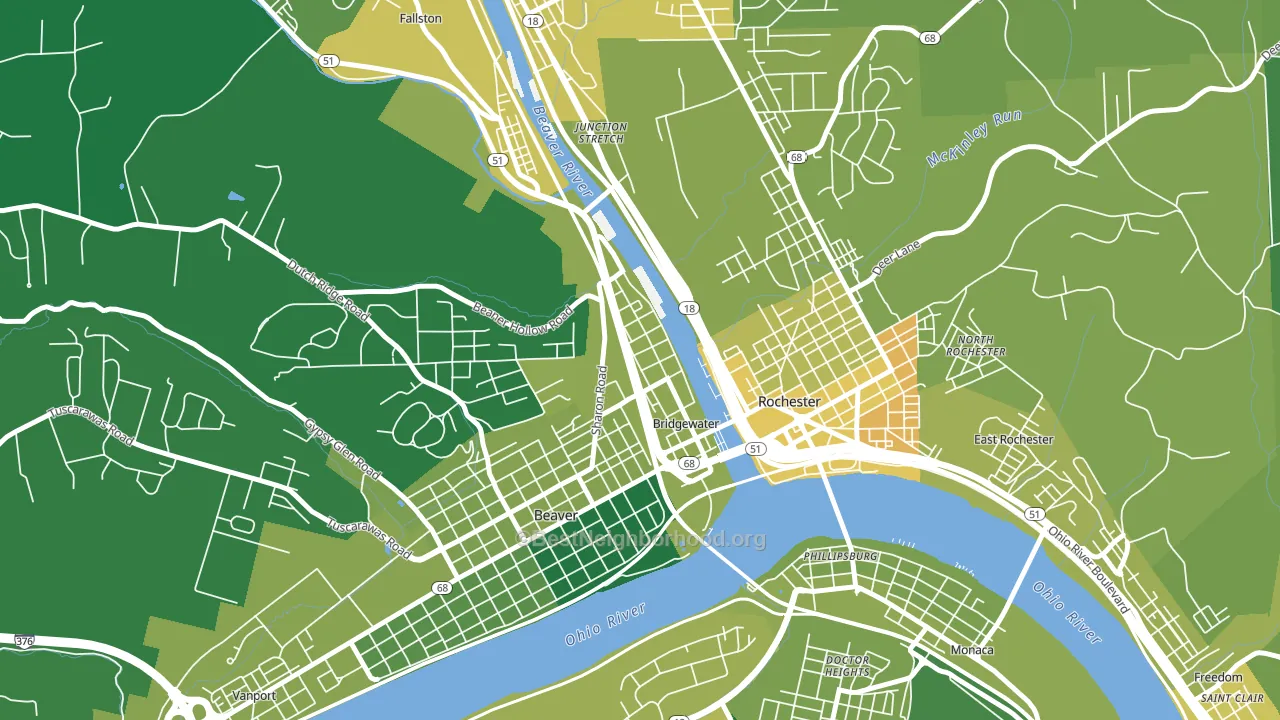 Bridgewater, PA block-group voter-turnout map