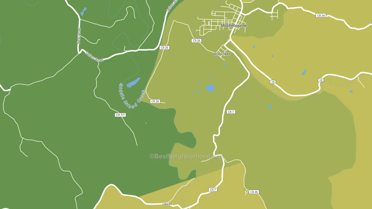 Bridgeway, WV block-group voter-turnout map