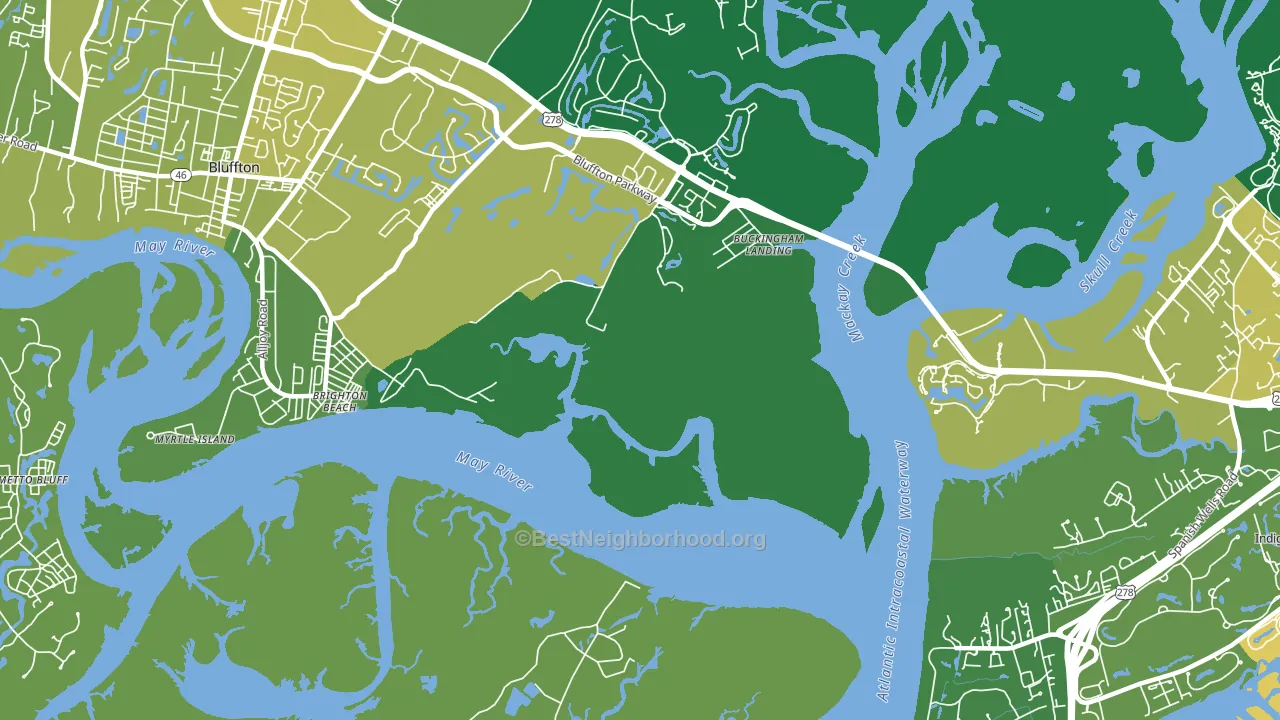 Brighton Beach, SC block-group voter-turnout map