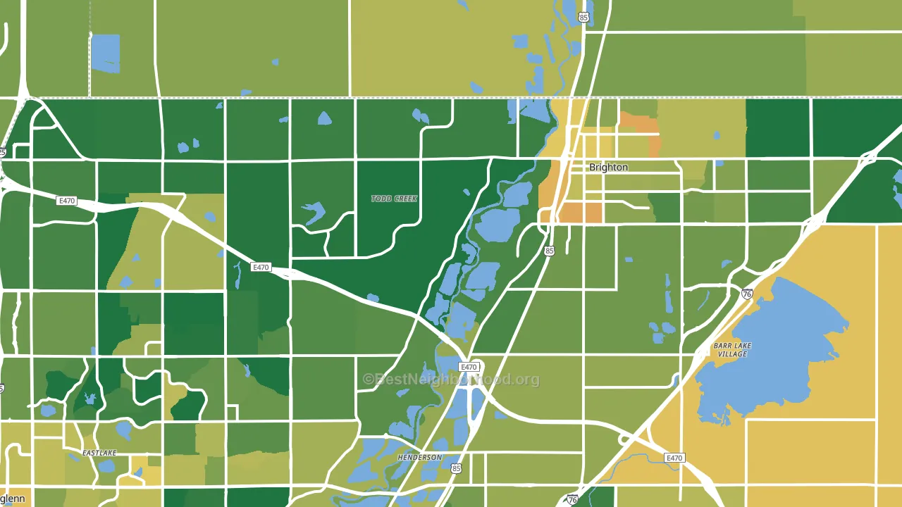Brighton, CO block-group voter-turnout map