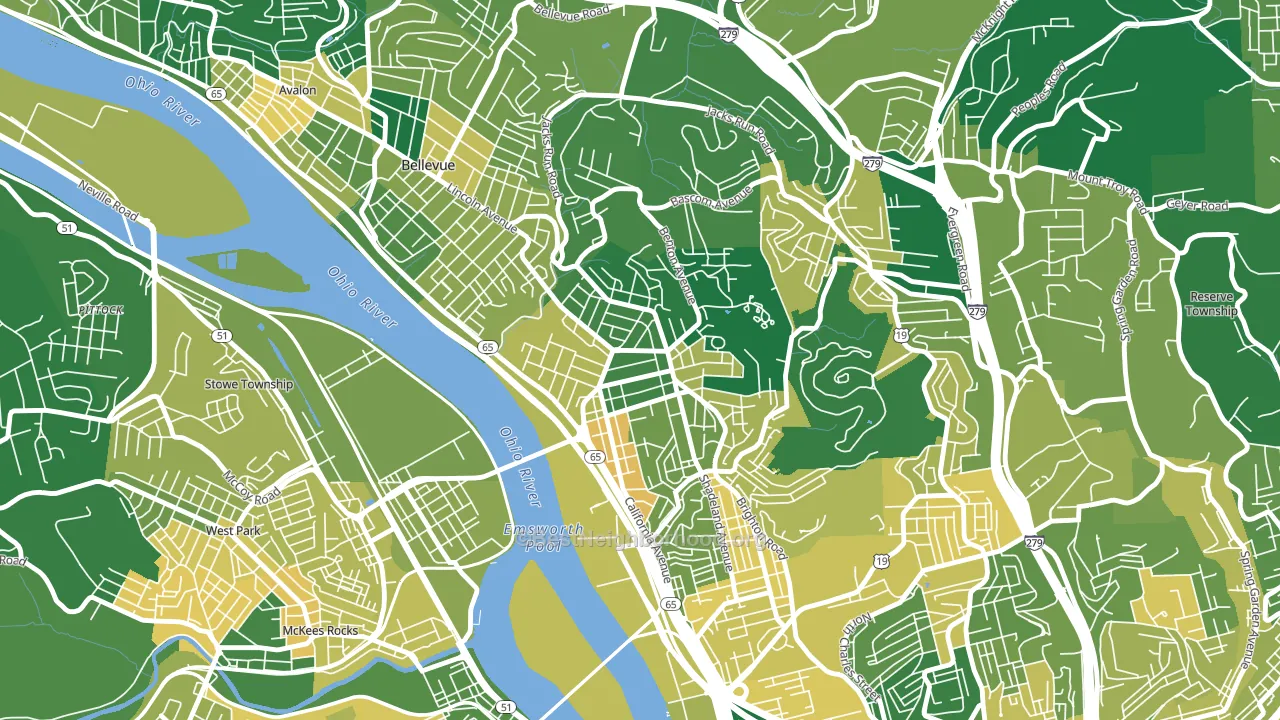 Brighton Heights, Pittsburgh, PA block-group voter-turnout map