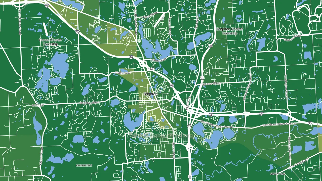 Brighton, MI block-group voter-turnout map