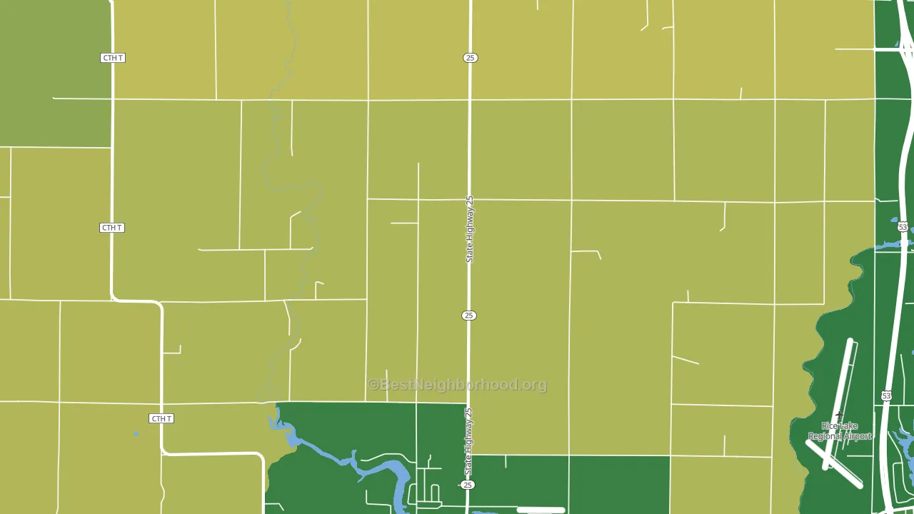 Brill, WI block-group voter-turnout map