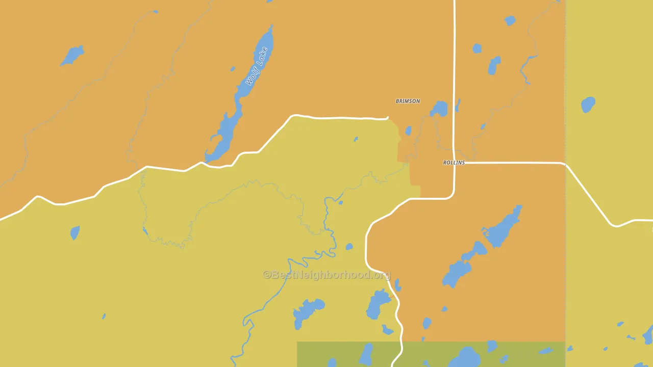 Brimson, MN block-group voter-turnout map