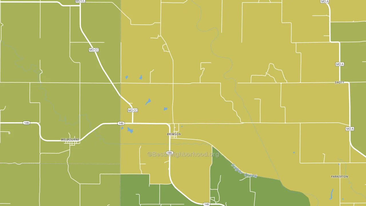 Brimson, MO block-group voter-turnout map