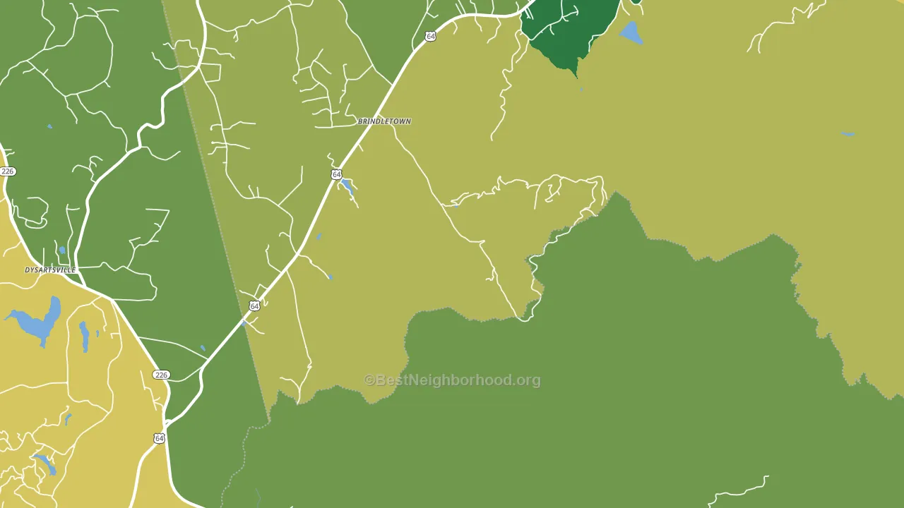 Brindle Town, NC block-group voter-turnout map