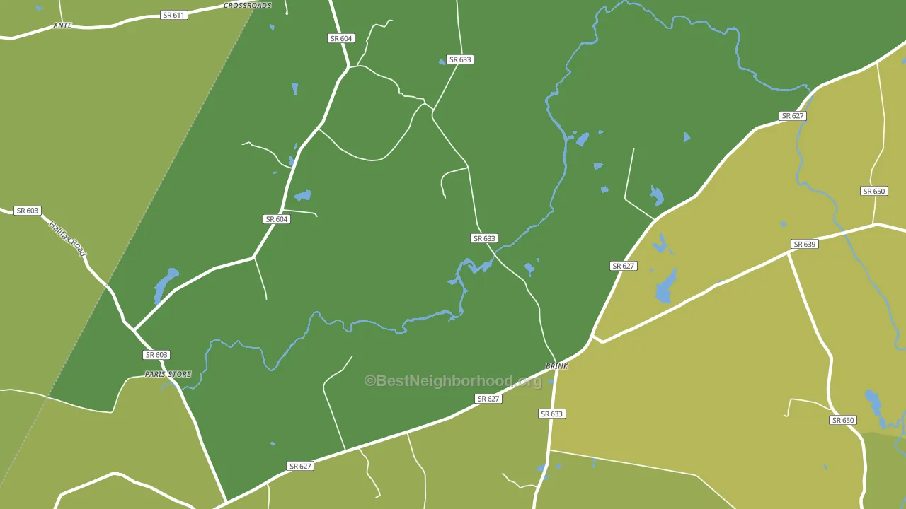 Brink, VA block-group voter-turnout map